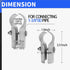 Chain Link Fence End Rail T Clamps,Panel T Clamps for 1-3/8" OD Pipe, fence bracket for "T" Clamps Into Pipe Fence Reinforcement, Bolts & Nuts Included