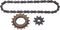 VBESTLIFE Freewheel Chain Kit, 16 Tooth Freewheel 9 Tooth Sprocket 38 Section Chain Kit for Mountain Bike