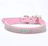 Cute Dazzling Sparkling Fancy PU Leather Bling Rhinestone Crystal Jeweled Pet Collar for Cat Dog Puppy