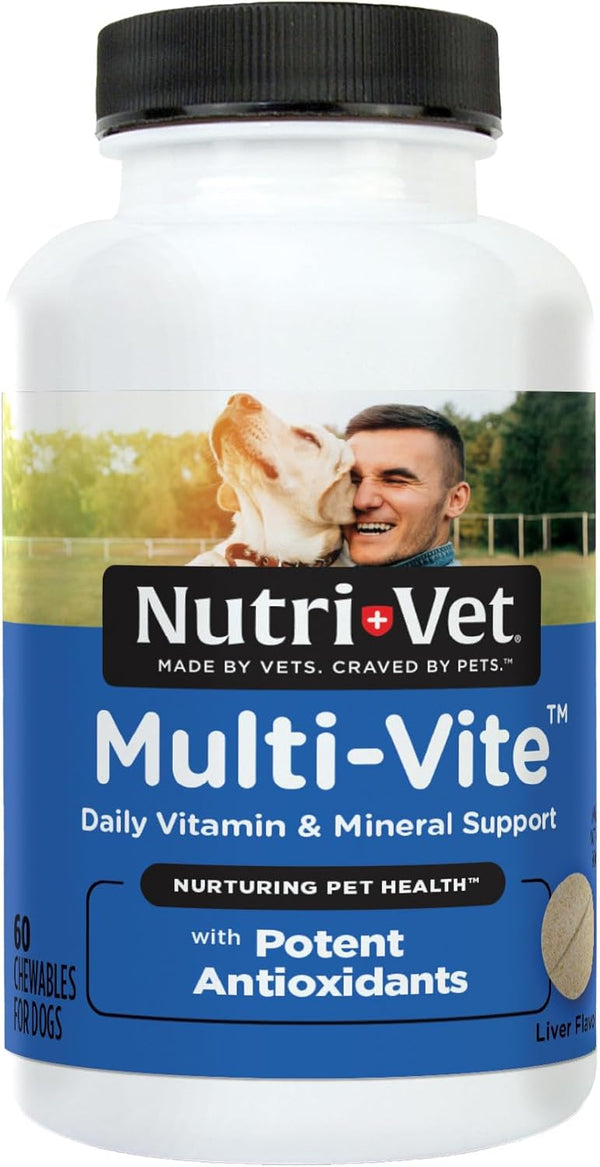 Nutri-Vet Multi-Vite Chewables for Adult Dogs, Daily Dog Vitamins & Minerals, Supports