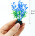 Aquarium Fish Tank Decorations 8 PCS Small Blue Tree Artificial Plastic Plants for Betta Fish Ornaments