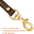 Guiding Star Leather Dog Leash 6ft, Heavy Duty Handmade Training Leash for Large Medium Dogs (Brown)