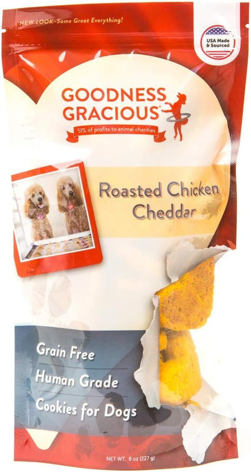 Goodness Gracious Roasted Chicken Cheddar Cookies for Dogs, Grain Free