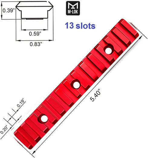Gotical 13 Slots Aluminum Keymod Rail Section for Keymod Thirteen Slots Picatinny Rail