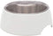 Loving Pets Retro Bowl, No Tip Stainless Steel Elevated Pet Bowl, Medium, White