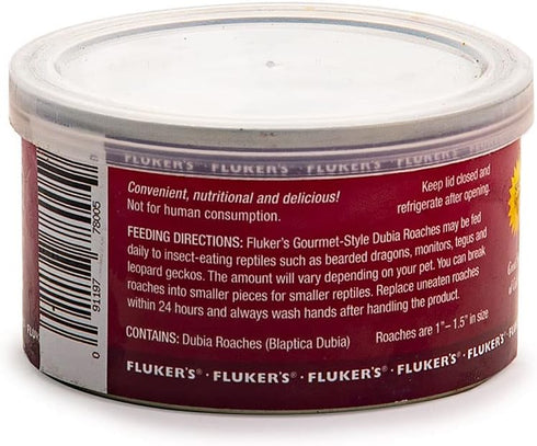 Fluker's Gourmet Canned Food for Reptiles, Fish, Birds, Small Animals, Dubia Roaches, 1.2 oz