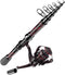 Fishing Rod and Reel Combos - 1.8M High Carbon Fiber Telescopic Fishing Pole with 12+1 Full Metal Ultra Smooth Reel