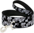 Buckle-Down Dog Leash, Mickey Mouse Head Stacked, Black Grays, 4 Feet Long, 1" Wide, for Small Medium Large Dogs