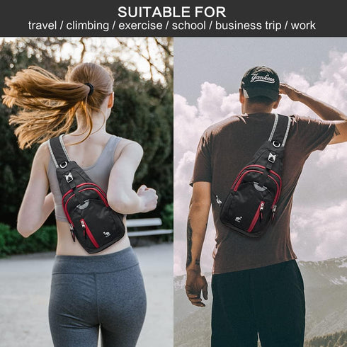 Kimlee Sling Bag - Crossbody Bags for Men, Travel Hiking Chest Daypack for Women, Lightweight Over Shoulder
