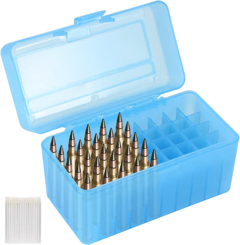 50 Round Rifle Ammo Can - Flip-Top Ammo Box for Storage, Magazine Holder, Tool Box for Travelling