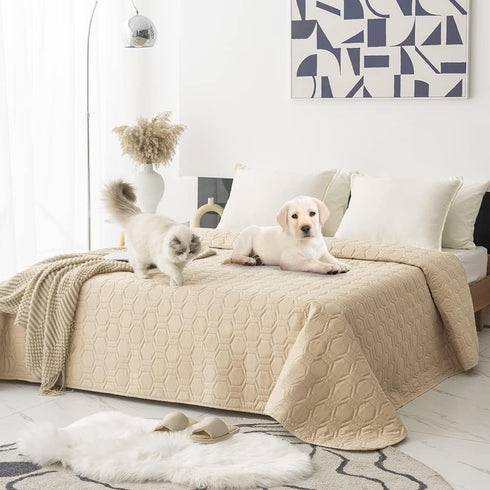 Waterproof Anti-Slip Dog Bed Cover and Pet Blanket, Incontinence Mattress Protectors for Furniture Couch