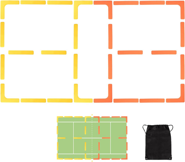Hikeen Court Lines Marker Kit Anti-Slip and Wind-Resistant Throw Down Markers 28pcs