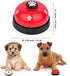SlowTon Dog Doorbells, 2 Pack Metal Bell Training Tool for Potty Training, Clear Ring for Small Dogs Cats (Red+White)