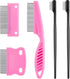 5 Pieces Dog Eye Combs, Tear Stain Remover Combs for Small Dogs, Gently Removing Eye Mucus (Pink, Black)