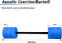 Hikeen Aquatic Exercise Dumbbells - Water Dumbbell Pool Resistance Barbells with 4 High-Density EVA Foam Weights