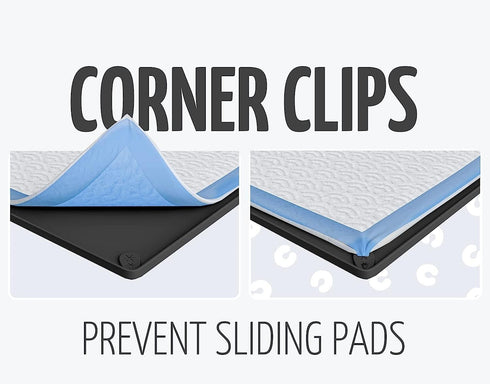 2 30 23 Skywin TidyFriend Pk Pee Pad Holder Tray for x Pee Pads with Corner Lock Holes, Raised Edges, Non-Spill, Easy