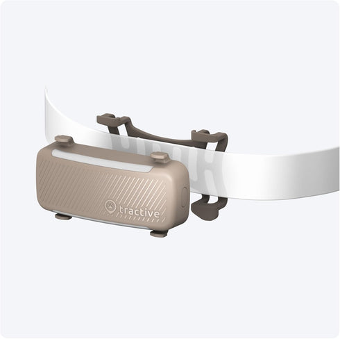 x2 6 Tractive Rubber Clip Mount for Tractive Dog GPS Tracker (Brown)