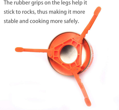 Fuel Can Stabilizer Canister Stand - Gas Tank Bracket Stove Standard Bottle Shelf Tripod Folding (Orange)