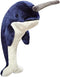 Fluff & Tuff Bleu Narwhal Plush Toy - 11 Inch, Durable and Machine Washable for Medium Dogs