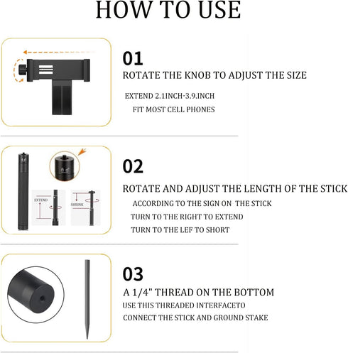 WIGERLON Adjustable Golf Tripod Stick for Phones - Perfect for Capturing Golf Moments