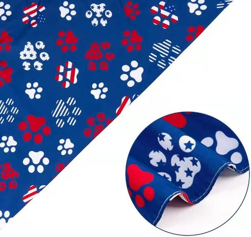 2 Pack Dog and Cat Bandanas - Washable Adjustable Triangle Pet Scarf Bibs for Small, Medium, Large Dogs and Cats