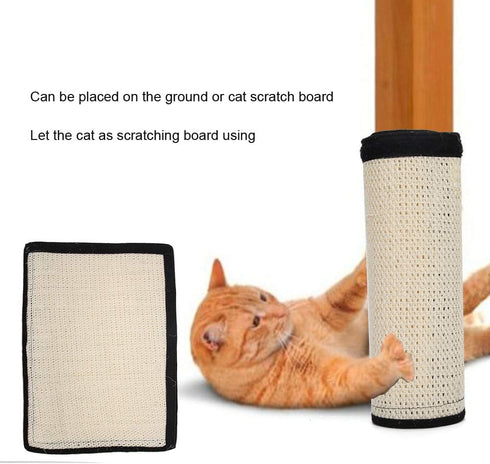 Table Leg Scratch Board, Sofa Scratcher Mat, Furniture Protect for Cats (White)