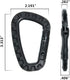 Tactical Carabiner Keychain 6 Pack, Durable Plastic Carabiners, Lightweight Utility Hooks for Backpacks