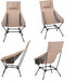 Eugelrom High Back Reclining Camping Chair for Adults Oversized Portable Folding Chair with Head Support & Widened