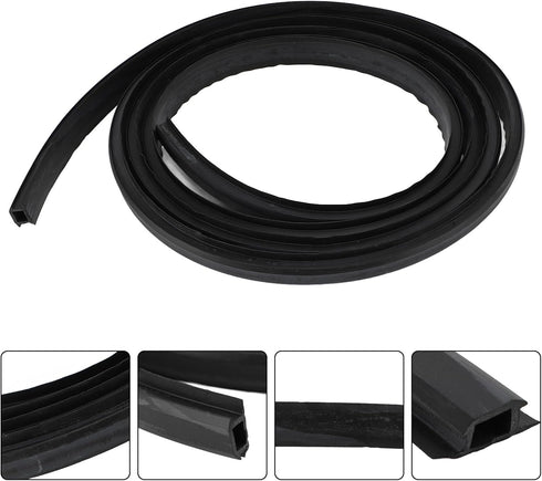 2m, Yosoo Health Gear L Track Rubber Cover Strip Protective Filler for Motorcycle ATV Hand Cart, Easy Rolling Press