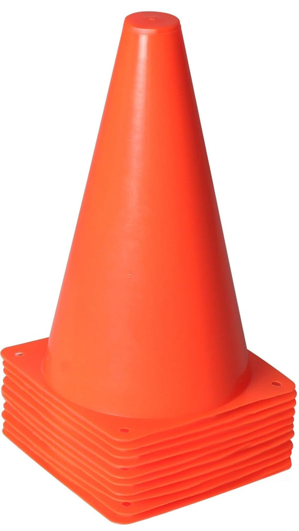Alyoen 9 inch Orange Traffic Cones, Plastic Sports Cones, Soccer Training Cones