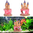 Cute Cartoon Pink Fairy Castle Decor, Small Fish Tank Ornament for Shrimp Crab Betta Cichlids