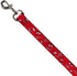 Buckle-Down Pet Leash - Animal Expressions Scattered Reds - 4 Feet Long, 1/2" Wide
