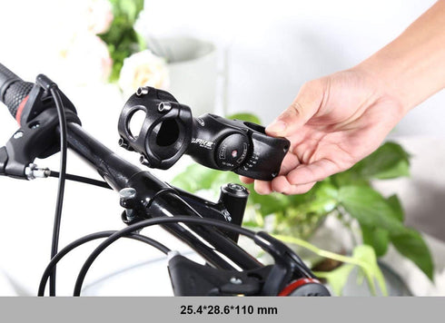 MTB Stem 25.4 90mm 110mm Adjustable 0-60 Degree Short Handlebar Stem for Most Bicycle, Road Bike, MTB, BMX (Aluminum