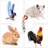 YOULJINTFA 2 Pcs Large Chicken Chewing Toy with Bell Chicken Coop Accessories Chick Beak Grinding Calcium Stone