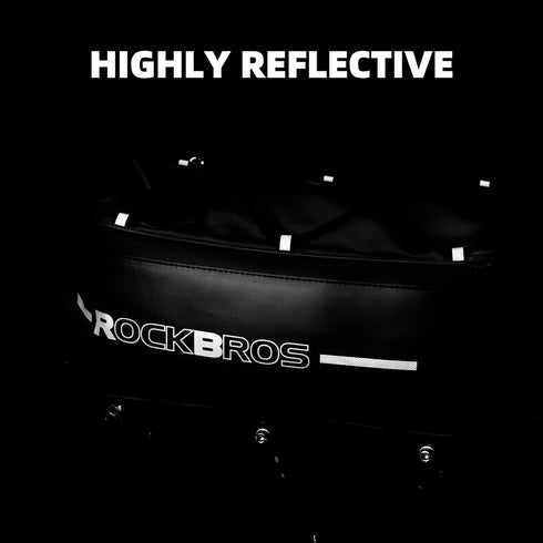 ROCKBROS Bike Rack Bag, Rear Trunk Bag for Travel with Rain Cover & Reflective Stripes, 6L Black