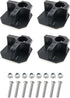 HJGarden 4pcs Camping Chair Replacement Feet, Screws Included, Black Plastic Repair Feet for
