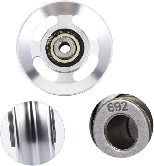 YARNOW 4pcs Aluminum Alloy Pulley Exercise Wheel, Cable Pulley Attachments for Home Gym Replacement Parts
