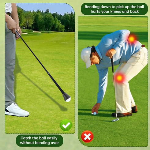 Ranjaner 5Pcs Golf Ball Retriever, Portable Golf Ball Picker Upper for Putter, Durable Golf Ball Grabber Pick Up Tool