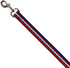 Dog Leash Americana Stripe Stars Blue Red White 4 Feet Long 1.0 Inch Wide