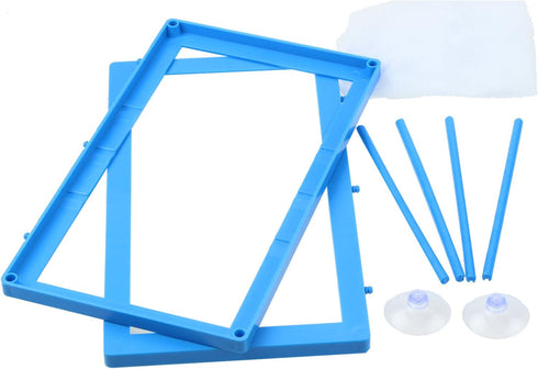 AQUANEAT Fish Tank Breeder, 2 pcs Large Mesh Net Fry Saver with Suction Cups