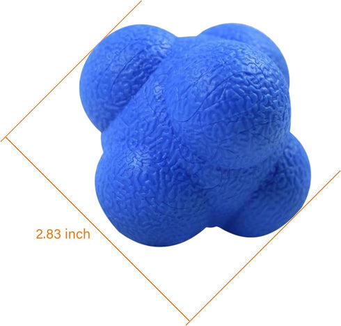 Reaction Ball,Reflex Ball for Hand Eye Coordination Training,2.83 inch,Pack of 3-Orange,Blue,Yellow.