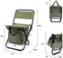 12.2" Depth,12.6" LEADALLWAY Fishing Chair with Cooler Bag Compact Fishing Stool Foldable Small Hunting Chair Seat Seat