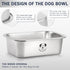 Stainless Steel Dog Bowls for Large Dogs, High Capacity Metal Food and Water Bowls, 0.85 Gallons