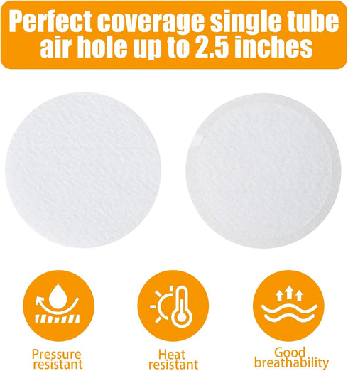 YINORD 12PCS 2.5in Replacements.(2mm (24PCS) Monotub Adhesive Filter Disks, Mushroom Monotub Filter Discs, Mushroom