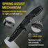 Safety Lock Pocket Knife, Spring Assisted 3.4-inch Sharp Blade, Folding Tactical Black Knife with Aluminum Handle,