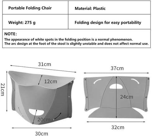 Wind Tour Portable Folding Stool Outdoor Camping Plastic Chair Ultra-Thin Paper Short Stool Used As Shopping Basket