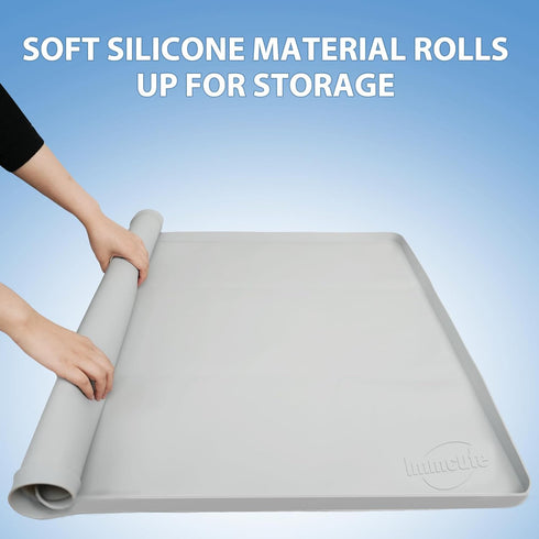 IMMCUTE 28" 34" Pee Pad Holder for Dogs, Thickened Soft Silicone Extra Large Puppy Pad Holder Fits Up to x Pee Pads