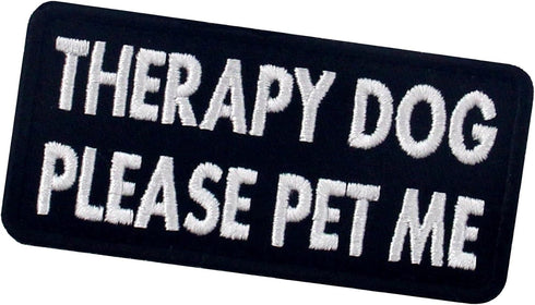 Therapy Dog Please Pet Me Service Dog Morale Tactical Patch for Vest/Harnesses