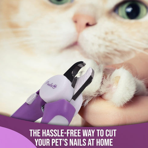 Professional Nail Clippers with Safety Guard for Dogs & Cats by Poodle Pet, Stainless Steel Blades for Smooth Cuts