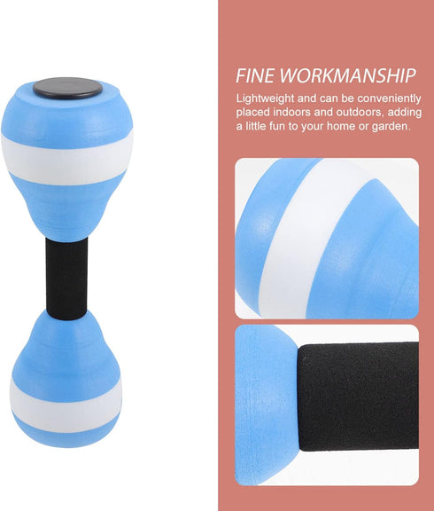SEWACC 1 Pair Aquatic Exercise Dumbbells, EVA Floating Barbells for Water Aerobics and Fitness Equipment
